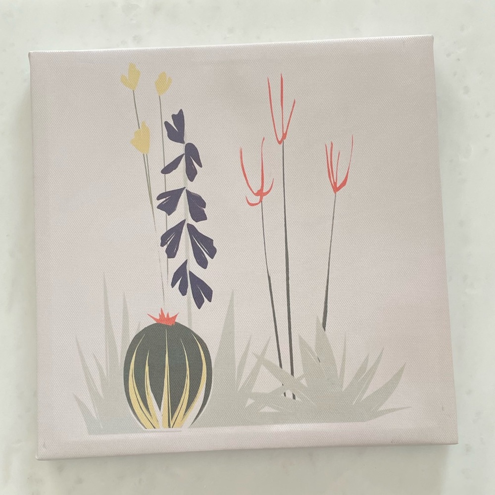 Little Cactus Canvas Wall Decor - Picture 1 of 6